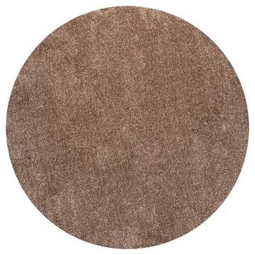 Haze Solid Low-Pile Area Rug Brown